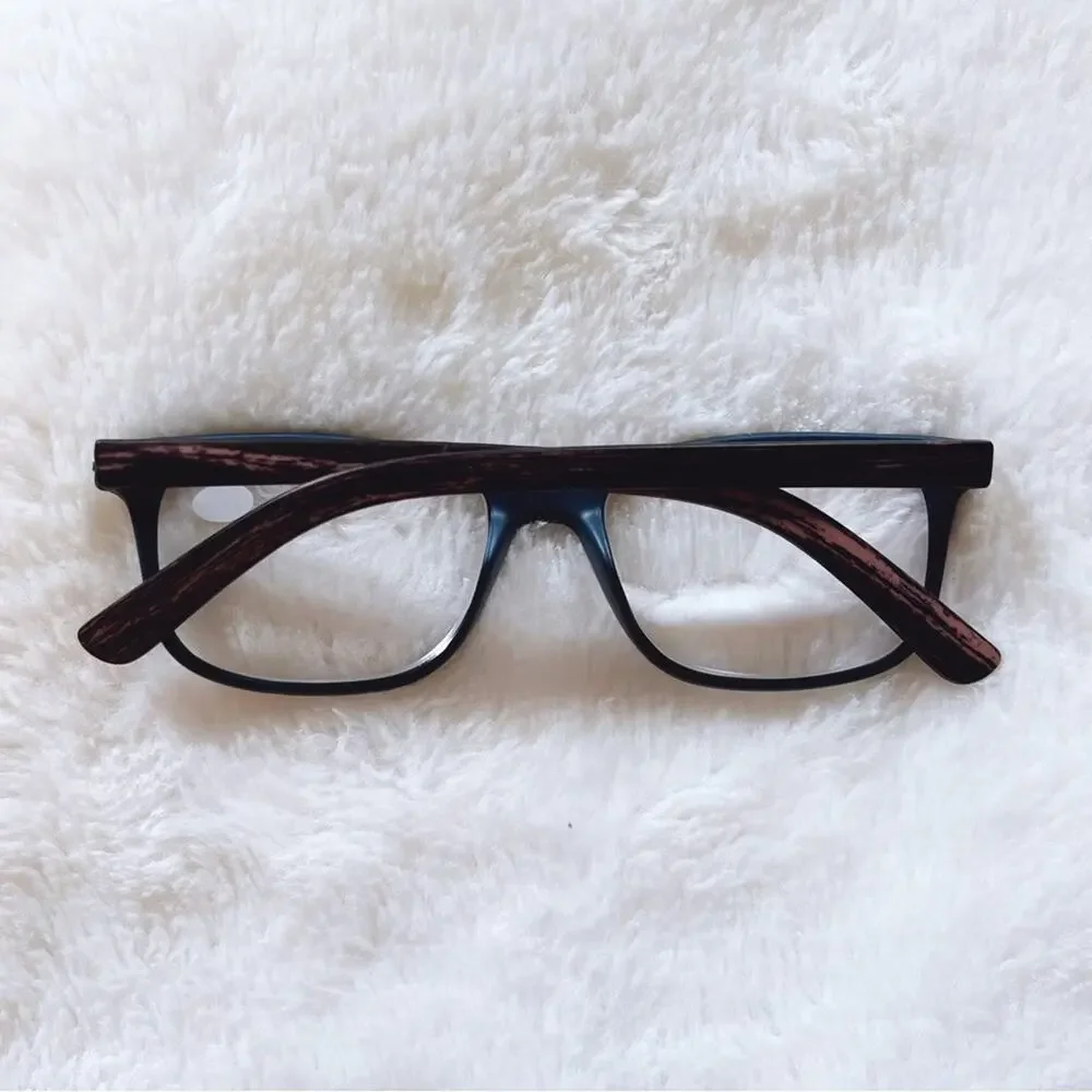 Owen Blue with Dark Wood Reader Glasses - Picture 11 of 11